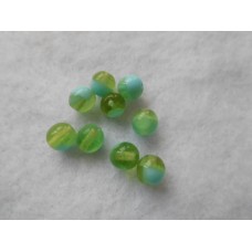 Sinivihreät lasihelmet 6mm  40kpl